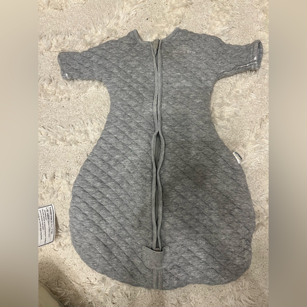 HALO Easy Transition Sleepsack Wearable Blanket, TOG 1.5, Heather Grey, Small
